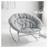 Urban Shop Rocking Saucer Chair, Gray