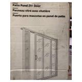 PetSafe Freedom Aluminum Patio Panel Sliding Glass Dog and Cat Door, Adjustable 76 13/16 in to 80 11/16 in - Large White Pet Door