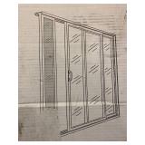 PetSafe Freedom Aluminum Patio Panel Sliding Glass Dog and Cat Door, Adjustable 76 13/16 in to 80 11/16 in - Large White Pet Door