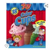 Joy Cone Color Cup Cone, 18-Count (Pack of 8)