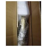 FUIN 24" Round Metal Hanging Wall Mirror with Handle, Gold for Bathroom, Bedroom, Entryway