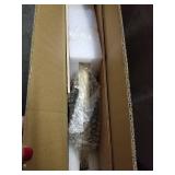 FUIN 24" Round Metal Hanging Wall Mirror with Handle, Gold for Bathroom, Bedroom, Entryway