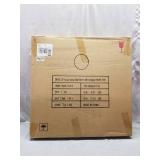 FUIN 24" Round Metal Hanging Wall Mirror with Handle, Gold for Bathroom, Bedroom, Entryway