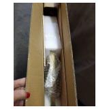 FUIN 24" Round Metal Hanging Wall Mirror with Handle, Gold for Bathroom, Bedroom, Entryway