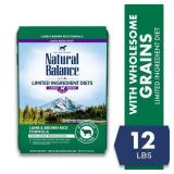 Natural Balance L.I.D. Limited Ingredient Diets Dry Dog Food, 12 Pounds, Lamb & Brown Rice Large Breed Formula