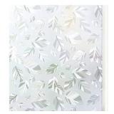 bofeifs Static Cling Privacy Window Film 23.6 x 78.7 Inches Non-Adhesive Leaf Window Cling Decorate Home Office Anti UV/Heat Control