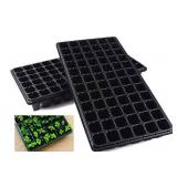 10 Pack Seed Starter Kit, 72 Cell Seedling Trays Gardening Germination Plastic Tray Nursery Pots Mini Propagator Plant Grow Kit Plug Tray Starting Trays for Seedling Germination