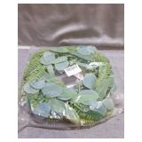 Eucalyptus Wreath for Front Door- 18 inches Handicraft Bamboo Frame with Versatile Leaves - Ideal Spring & Summer Decorating for Indoor & Outdoor Use