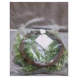 Eucalyptus Wreath for Front Door- 18 inches Handicraft Bamboo Frame with Versatile Leaves - Ideal Spring & Summer Decorating for Indoor & Outdoor Use
