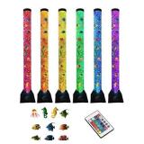 Lightahead Extra Large 4 FT LED Fantasy Bubble Fish Tube Fake Aquarium with Remote Control,10 Fish & 20 Color Light Effects. The Ultimate Sensory Lamp.