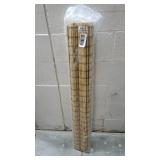 TJ GLOBAL Cordless Flatstick Bamboo Roman Window Blind Sun Shade, Light Filtering Shades with 7-Inch Valance - Light Bamboo (44" x 64")