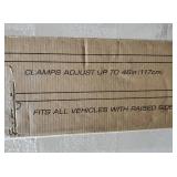 CargoLoc 2-Piece 52" Aluminum Roof Top Cross Bar Set  Fits Maximum 46 Span Across Existing Raised Side Rails with Gap  Features Keyed Locking Mechanism, Silver