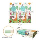 Bammax Play Mat, Folding Mat Baby Crawling Mat Kids Playmat Waterproof Non Toxic for Babies, Infants, Toddlers, 70" x 77.5" x 0.6"