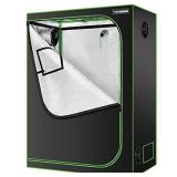 VIVOSUN 48"x24"x60" Hydroponic Mylar Grow Tent with Observation Window and Floor Tray for Indoor Plant Growing - 4