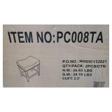 Roundhill CoCo Upholstered Backless Saddle Seat Counter Stools 24" height Set of 2, Tan