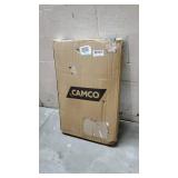 Camco 53095 Reclining Stadium Seat for Bleachers with Carry Straps-Water Resistant, Comfortable Cushioned Design with Arm Rests/Zippered Storage-Blue