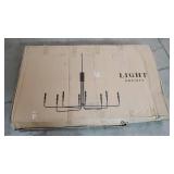 Light Society Bella 8-Light Candelabra Chandelier, Black Finish, Contemporary Mid Century Modern Style Lighting Fixture