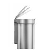 simplehuman 45 Liter / 12 Gallon Semi-Round Automatic Sensor Trash Can, Brushed Stainless Steel