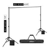 EMART Photo Video Studio 10Ft Adjustable Background Stand Backdrop Support System Kit with Carry Bag