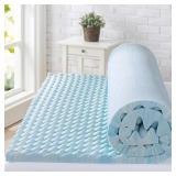 ZINUS 2 Inch Swirl Gel Cooling Memory Foam Mattress Topper / Cooling, Airflow Design / CertiPUR-US Certified, Queen