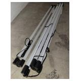 BBOUNDER 4 Pack Linkable LED Utility Shop Light, 4 FT, 4000 LM, 48 Inch Integrated Fixture for Garage, 40W Equivalent 250W, 5000K Daylight, Surface + Suspension Mount, Black