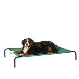 Amazon Basics Cooling Elevated Pet Bed, Extra Large (60 x 37 x 9 Inches), Green