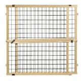 North States MyPet 50" Extra Wide Wire Mesh Petgate: Hassle free install with no tools. Pressure Mount. Fits 29.5"-50" wide (32" tall Sustainable Hardwood)