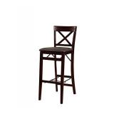 Linon Triena X Back Folding Bar Stool, Brown