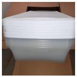 Sterilite 19608006 41 Quart/39 Liter Underbed Storage Box, Clear with White Lid, 6-Pack