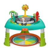 Infantino 2-in-1 Spin & Stand Entertainer - Christmas gift for Babies & Toddlers - 360 seat and Activity Table with Simple Store-Away Design, Multi-Colored