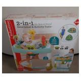 Infantino 2-in-1 Spin & Stand Entertainer - Christmas gift for Babies & Toddlers - 360 seat and Activity Table with Simple Store-Away Design, Multi-Colored