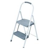 Rubbermaid RMS-2 2-Step Steel Step Stool, 225-pound Capacity, White