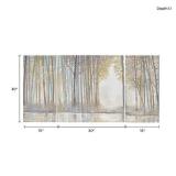 Madison Park Wall Art Living Room Décor - Scenery Triptych Canvas Home Accent Modern Dining Bathroom Decoration, Ready to Hang Painting for Bedroom, Multi-Sizes, Natural Forest Reflection 3 Piece