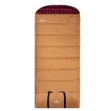 TETON Sports Deer Hunter Sleeping Bag; Warm and Comfortable Sleeping Bag Great for Camping Even in Cold Seasons; Brown, Right Zip, Brown / -35F / Right