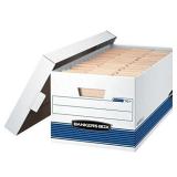 Bankers Box 00701 Store/File Medium-Duty Storage Boxes with Lift-Off Lid, Letter, 12 Pack (00701)