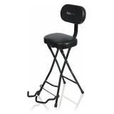 Gator Frameworks Guitar Seat with Padded Cushion, Ergonomic Backrest and Fold Out Guitar Stand; Holds both Acoustic and Electric Guitars (GFW-GTR-SEAT)