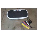 TECHMOO 3D Vibration Platform Exercise Machine Whole Body Workout Vibration Fitness Platform Home Exercise Training Losing Toning Weight Equipment with Remote Control Resistance Bands