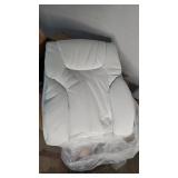 Amazon Basics Executive Office Desk Chair with Armrests, Adjustable Height/Tilt, 360-Degree Swivel, 275Lb Capacity - White/Pewter