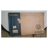 ZINUS Jennifer 47 Inch Black Frame Desk / Computer Workstation / Office Desk / Easy Assembly, Deep Espresso