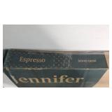 ZINUS Jennifer 47 Inch Black Frame Desk / Computer Workstation / Office Desk / Easy Assembly, Deep Espresso