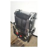 Portable Lightweight Wheelchairs Transport Folding Light Aluminium Travelling Wheelchair with Handbrake for Adults or Child (Orange Tube)