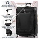Travelpro Crew Versapack Softside Expandable Spinner Wheel Luggage, Jet Black, Checked-Large 29-Inch