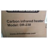 Dr Infrared Heater DR-238 Carbon Infrared Outdoor Heater for Patio, Backyard, Garage, and Decks, Standard, Black