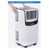 Honeywell MO10CESWK Compact 3-in-1 Portable Air Conditioner w/ Remote Control, Up to 450 Sq. Ft., White/Black