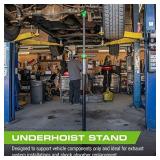 Arcan Underhoist Support Stand, 3/4 Ton Capacity, 12 Inch Diameter Base, Contoured Saddle, Bearing Mounted Spin Handle, Supports Vehicle Components (ALSS15)