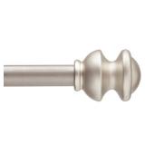 Lot of 6 Curtain Rods - 2 Kenney Kendall 5/8" Standard Decorative Window Curtain Rod, 48-86", Brushed Nickel & 2 28-48" Brushed Nickel, & 2 28-48" Bronze