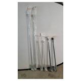 Lot of 6 Curtain Rods - 2 Kenney Kendall 5/8" Standard Decorative Window Curtain Rod, 48-86", Brushed Nickel & 2 28-48" Brushed Nickel, & 2 28-48" Bronze