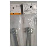 Lot of 6 Curtain Rods - 2 Kenney Kendall 5/8" Standard Decorative Window Curtain Rod, 48-86", Brushed Nickel & 2 28-48" Brushed Nickel, & 2 28-48" Bronze