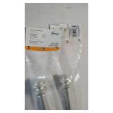 Lot of 6 Curtain Rods - 2 Kenney Kendall 5/8" Standard Decorative Window Curtain Rod, 48-86", Brushed Nickel & 2 28-48" Brushed Nickel, & 2 28-48" Bronze