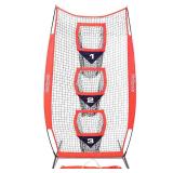 GoSports 8 x 4 Football Training Vertical Target Net Improve QB Throwing Accuracy ? Includes Foldable Bow Frame and Portable Carry Case